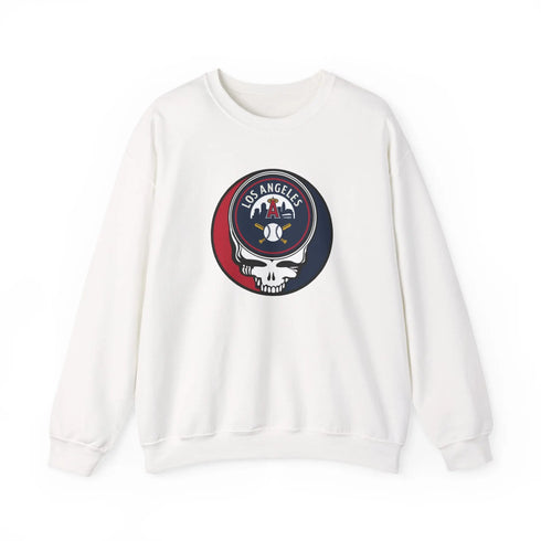 Grateful Dead - Los Angeles Angels Stealie Grateful Dead Crewneck Sweatshirt - MLB - StealieShop